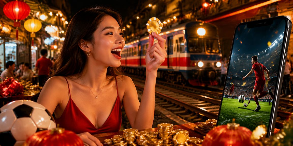 Người chơi tại Hà Nội theo dõi trận bóng đá và đặt cược tại xsktum